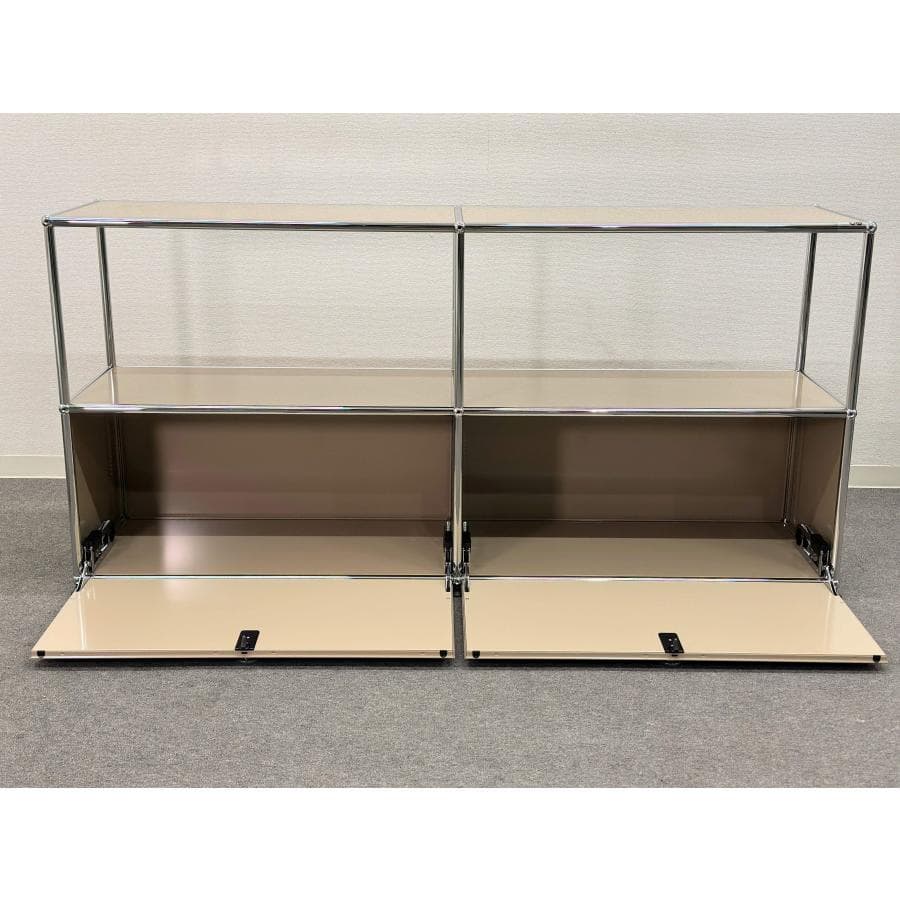 再入荷！正規品！ほぼ未使用■USMハラー■キャビネットシェルフ2列2段　ベージュ