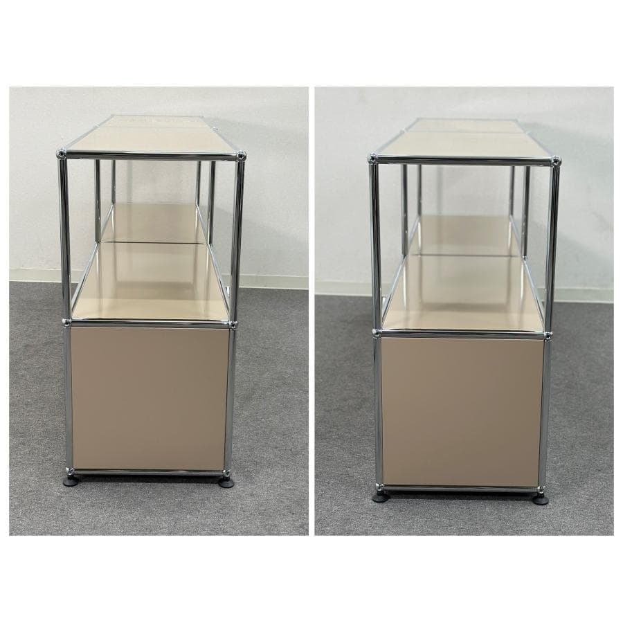 再入荷！正規品！ほぼ未使用■USMハラー■キャビネットシェルフ2列2段　ベージュ