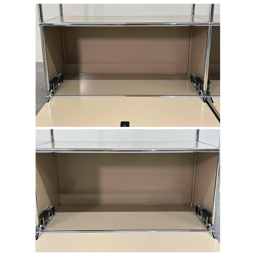 再入荷！正規品！ほぼ未使用■USMハラー■キャビネットシェルフ2列2段　ベージュ