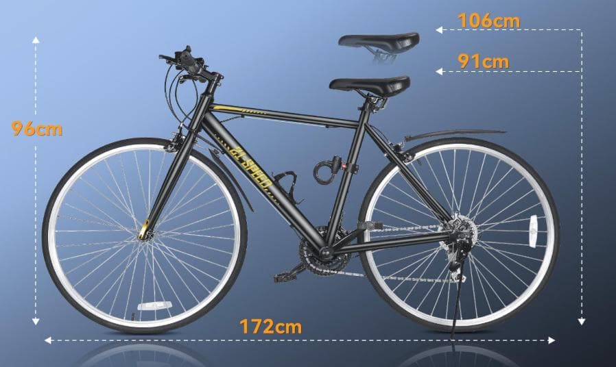 【引取限定】クロスバイク 700C 27インチ相当 シマノ変速機 21段変速ギア