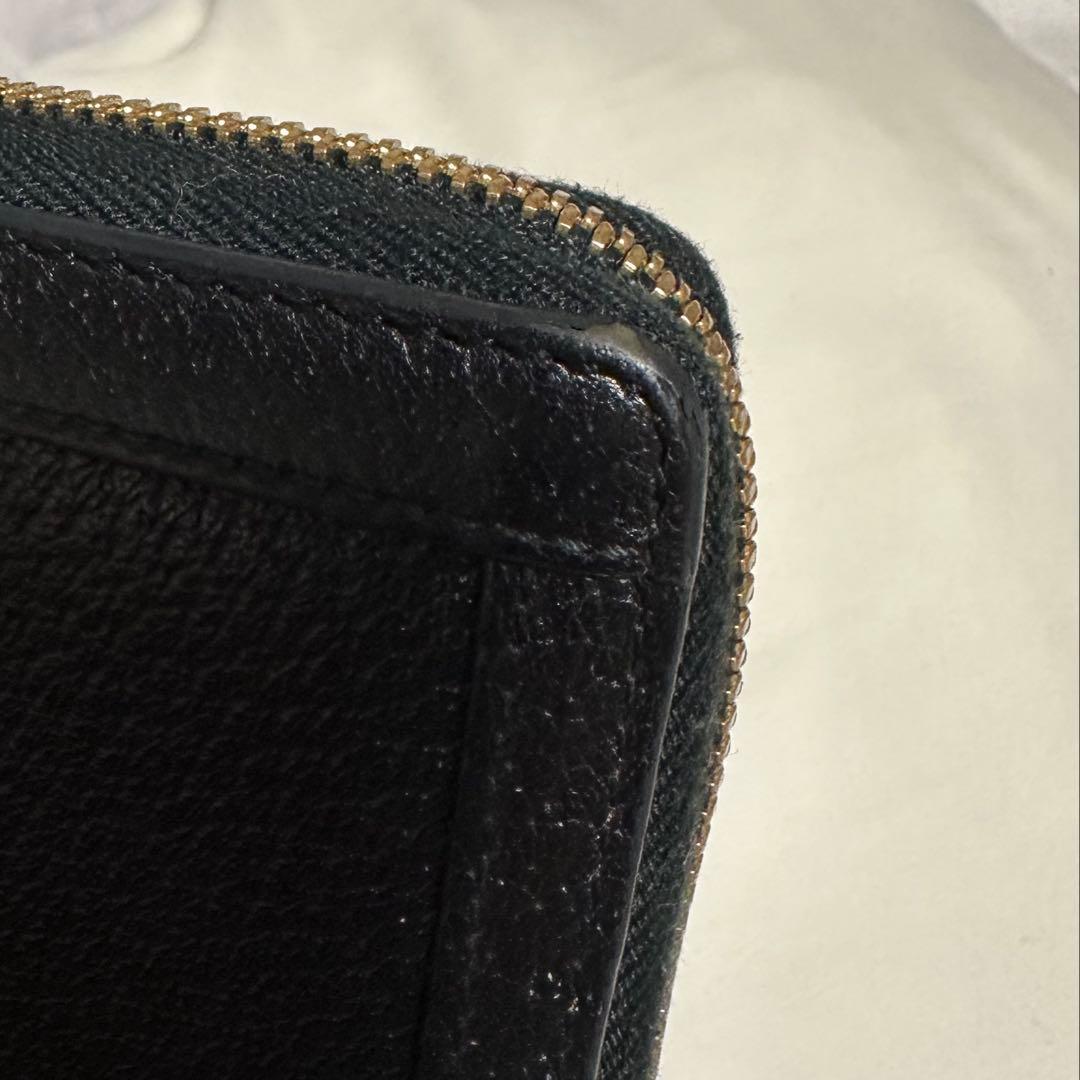 【極美品】【GUCCI】グッチ　オフィディア　ラウンドジップ　長財布　ブラック