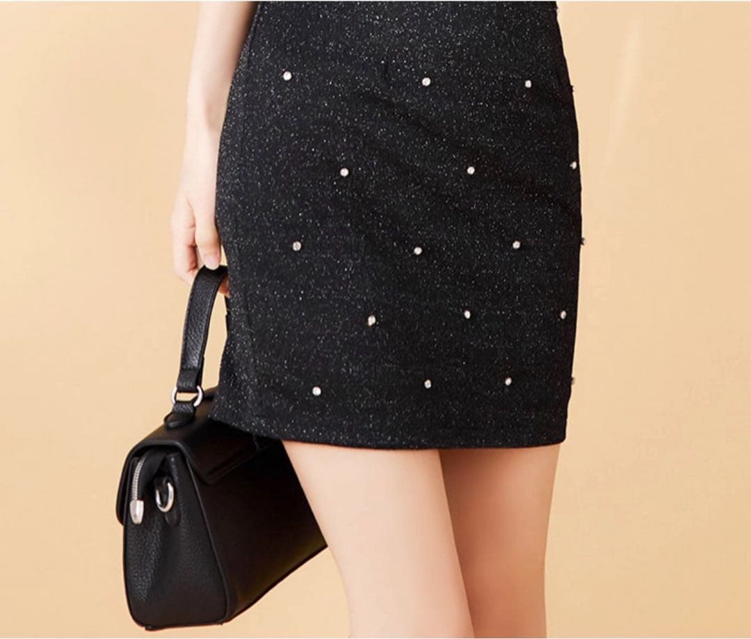 最終値下げしました！ JEWELSオフショルダー ブラック タイトドレス