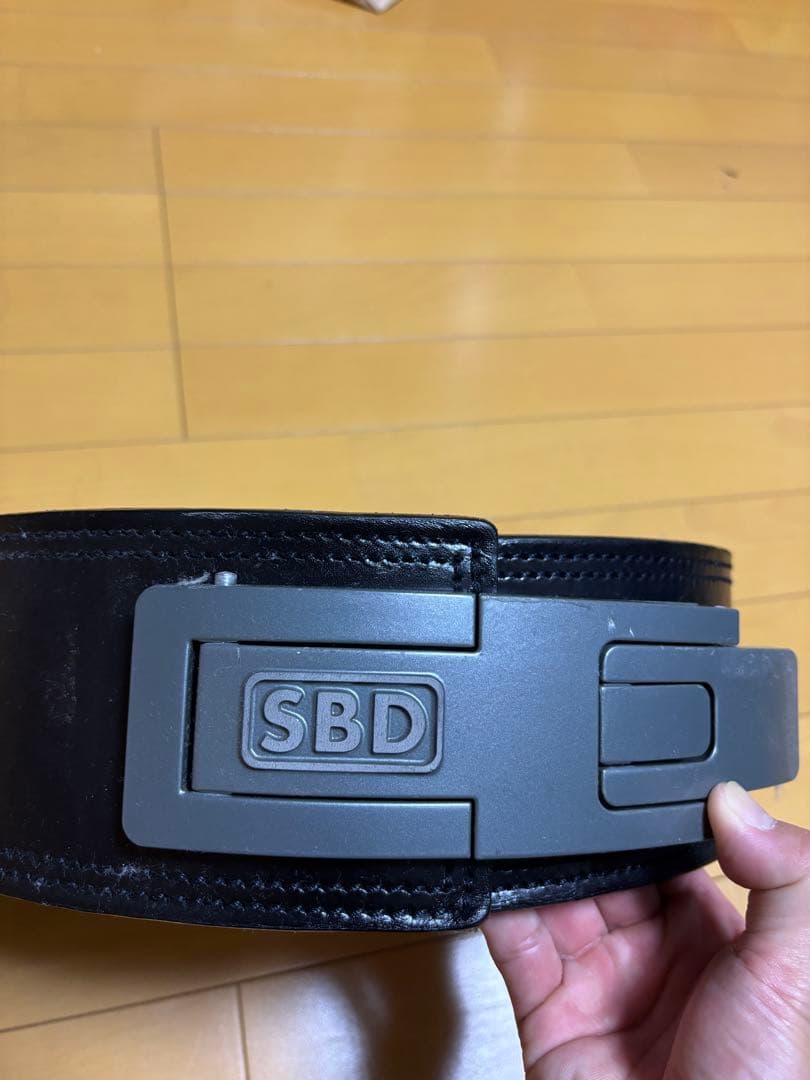 SBD パワーリフティングベルト 黒/赤　Sサイズ