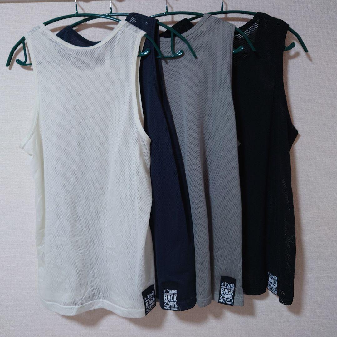 バックチャンネル メッシュタンクトップ 4色セットXL
