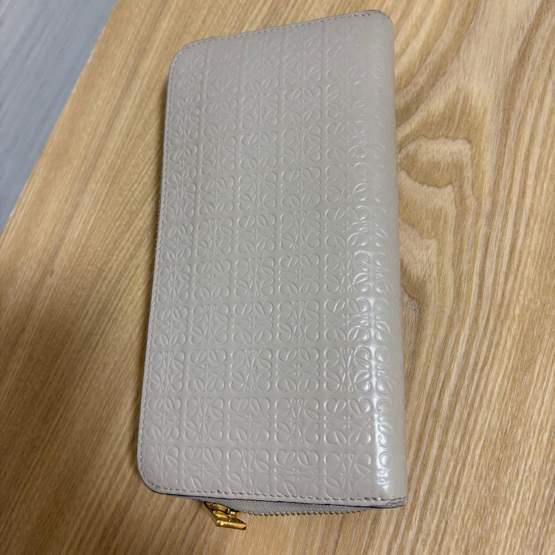LOEWE リピートジップアラウンド　長財布　ベージュ