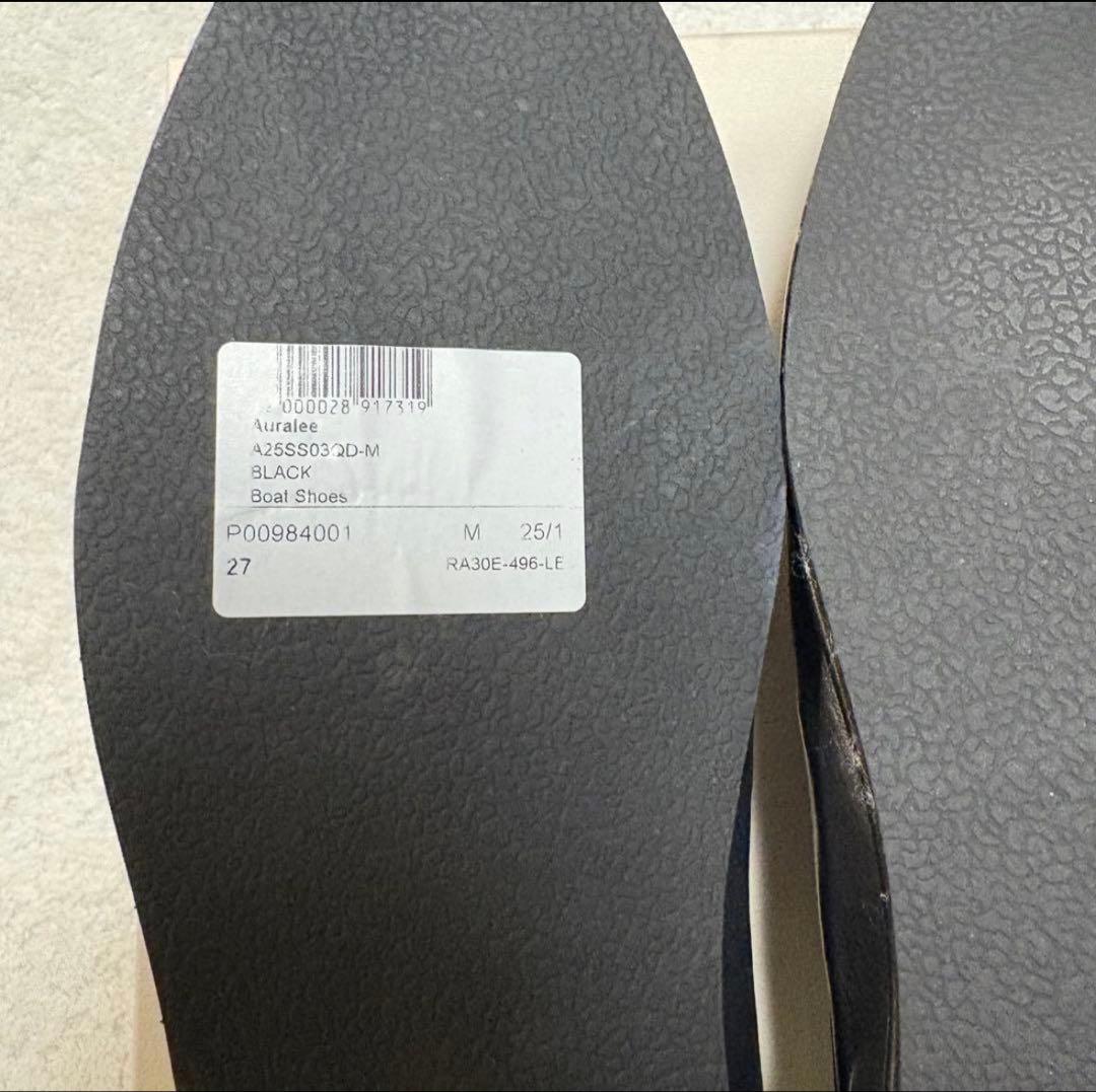 【新品未使用】AURALEE☆革靴☆27㎝☆黒