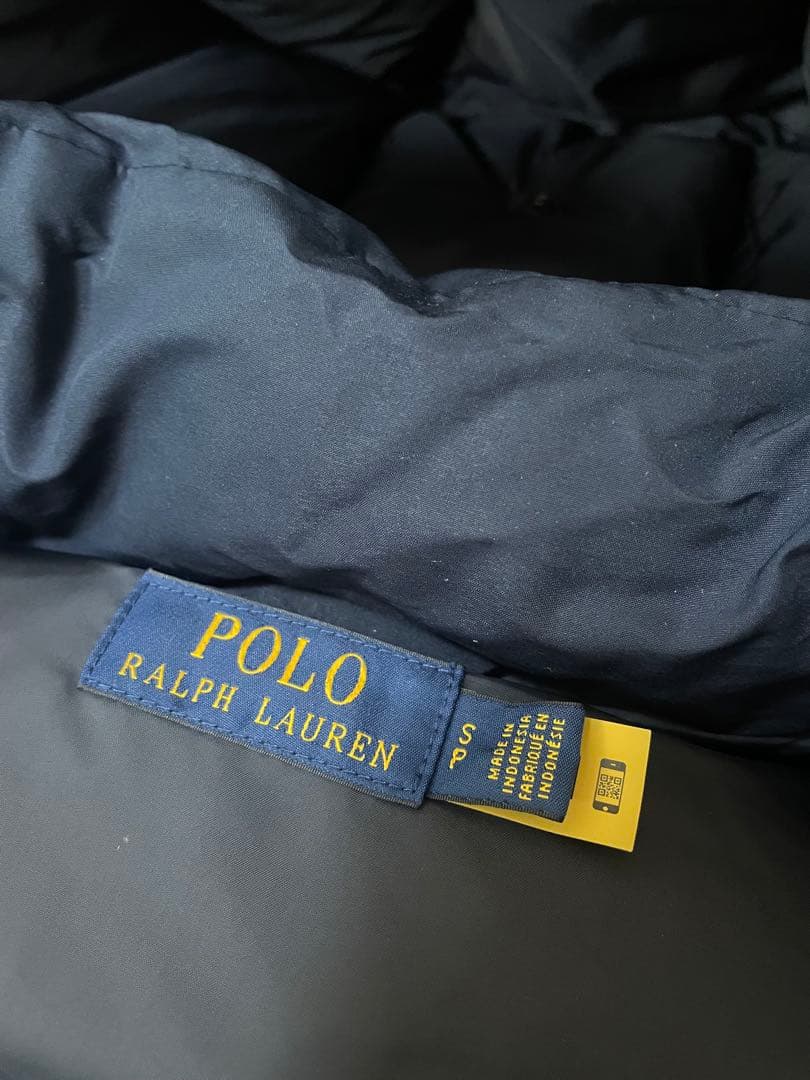 【即日発送】ポロ・ラルフ・ローレン フード付きダウンベスト ネイビー