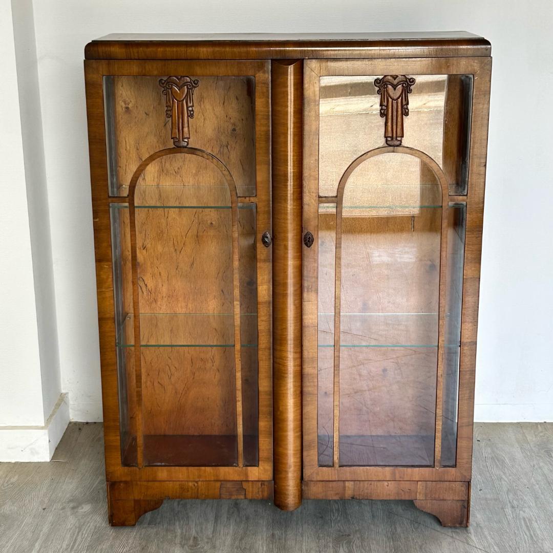イギリス アンティーク　家具 ディスプレイ キャビネット　1930年頃 508A