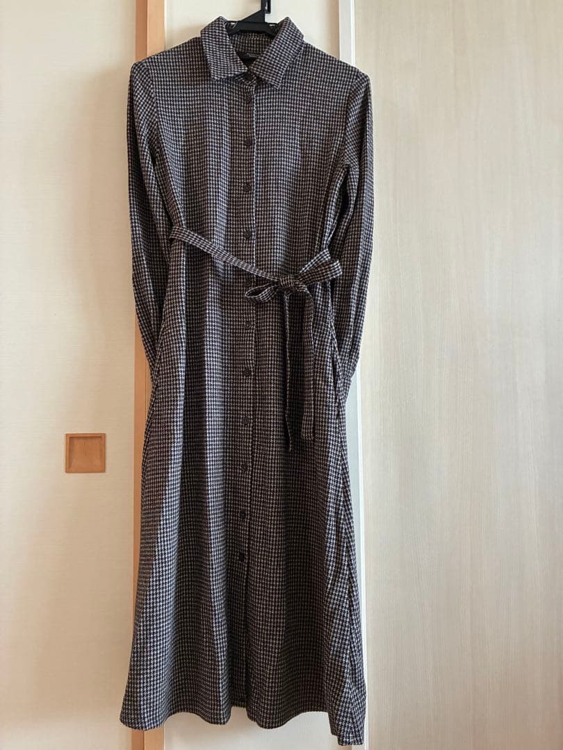 MaxMara WEEKEND 千鳥格子柄シャツワンピース