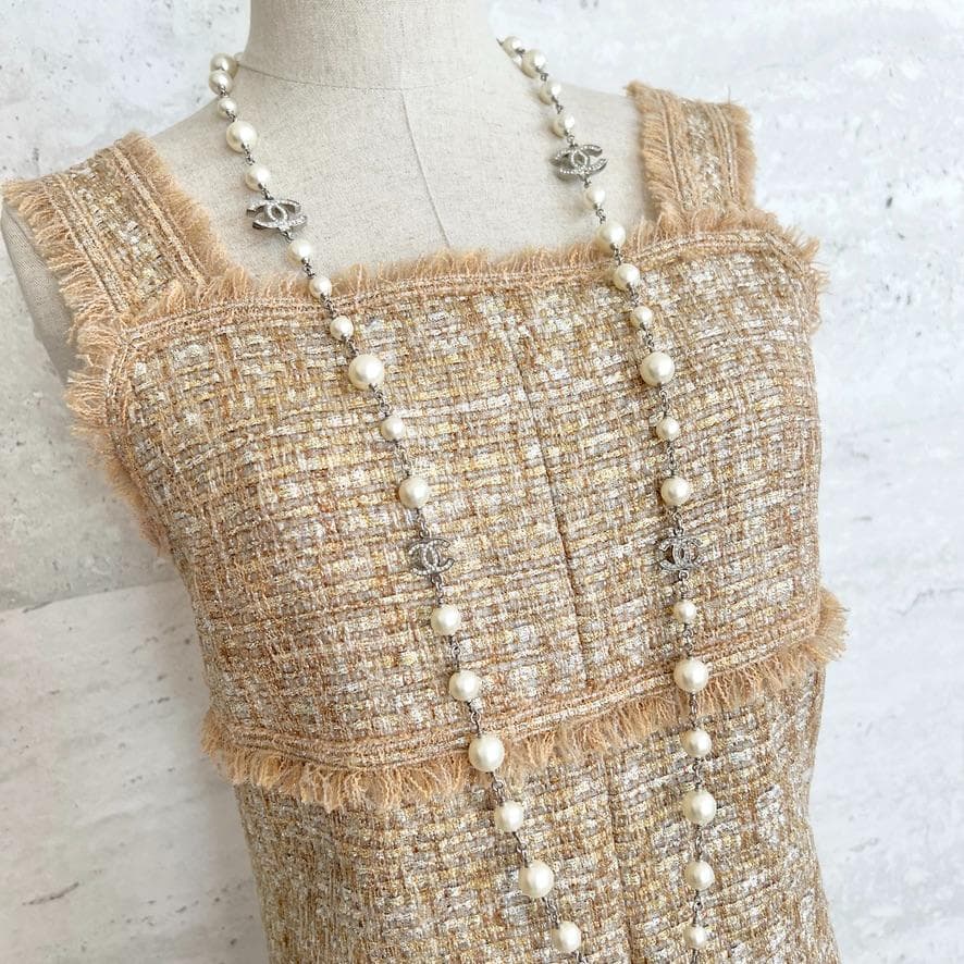 新品同様★CHANEL★ルサージュ★ツイード★ゴールド★ワンピース