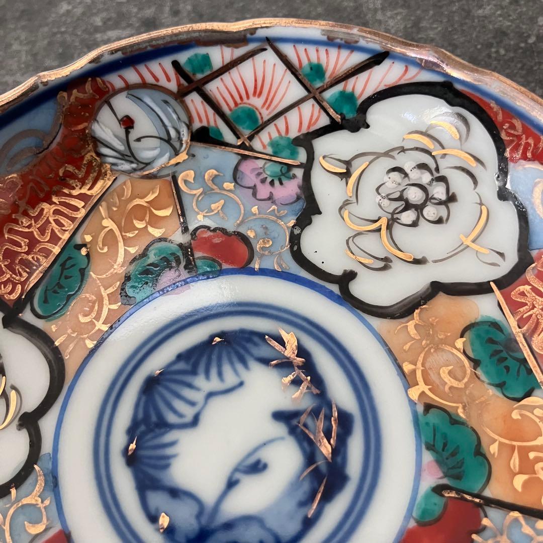 古伊万里　色絵　金彩　明治　小皿　10枚セット