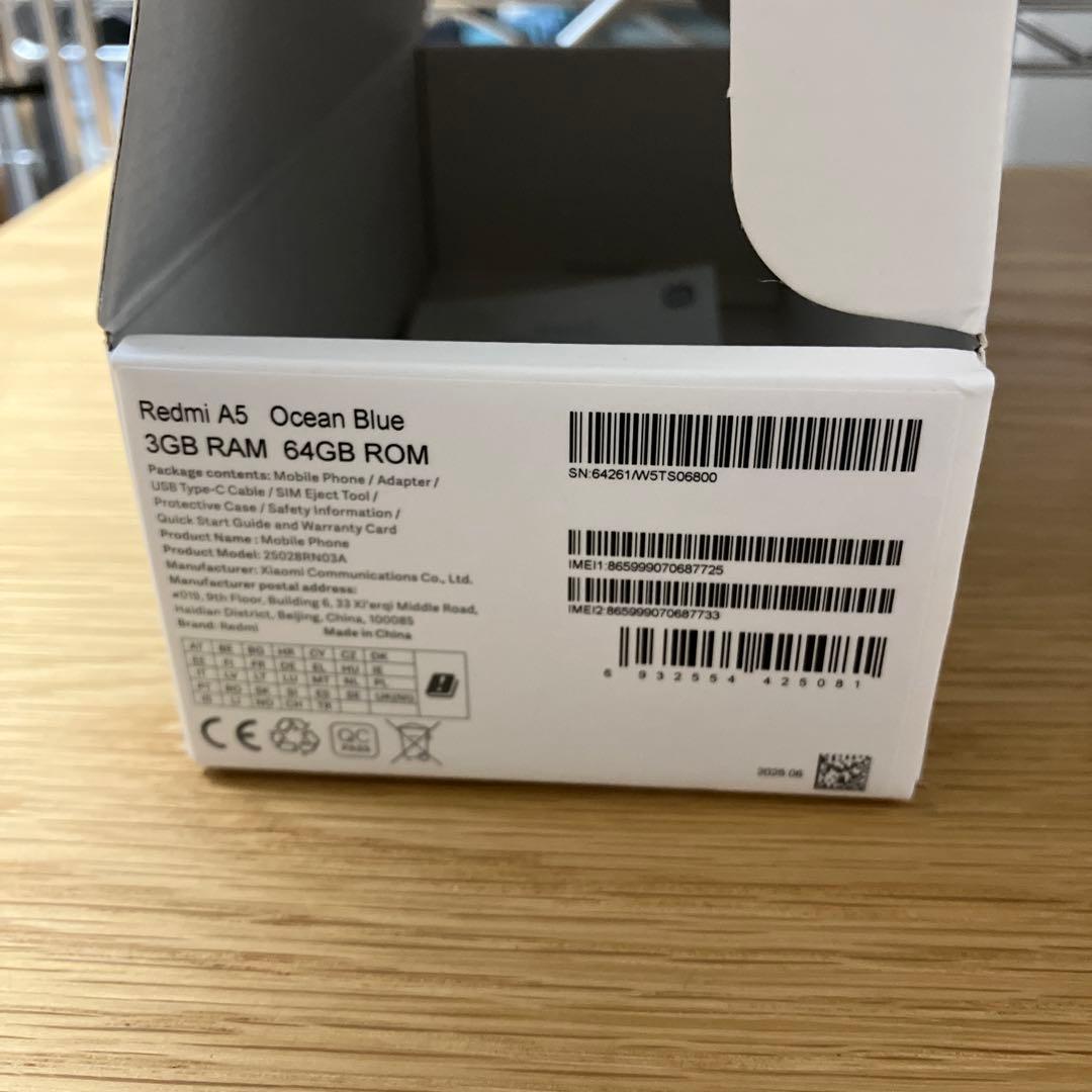 スマートフォン本体 Redmi A5 3GB RAM 64GB ROM