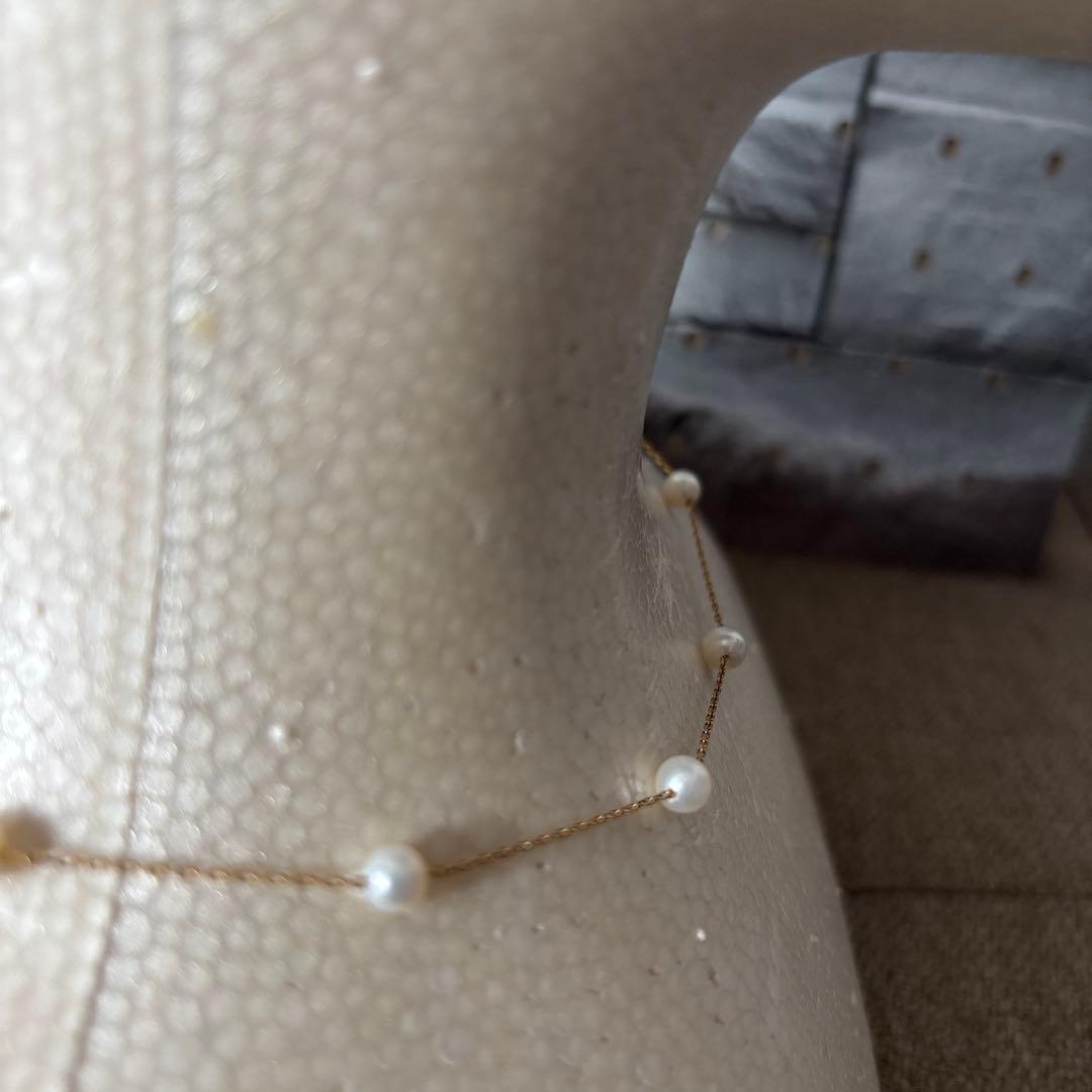 パール付き ゴールドネックレス