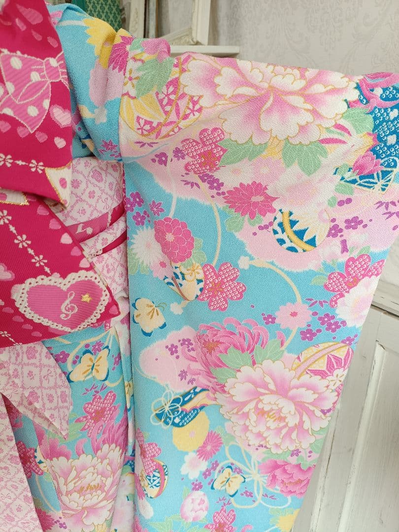 専用です☆JAPANSTYLE着物×セイコマツダ帯☆ブランドMIX☆七五三着物