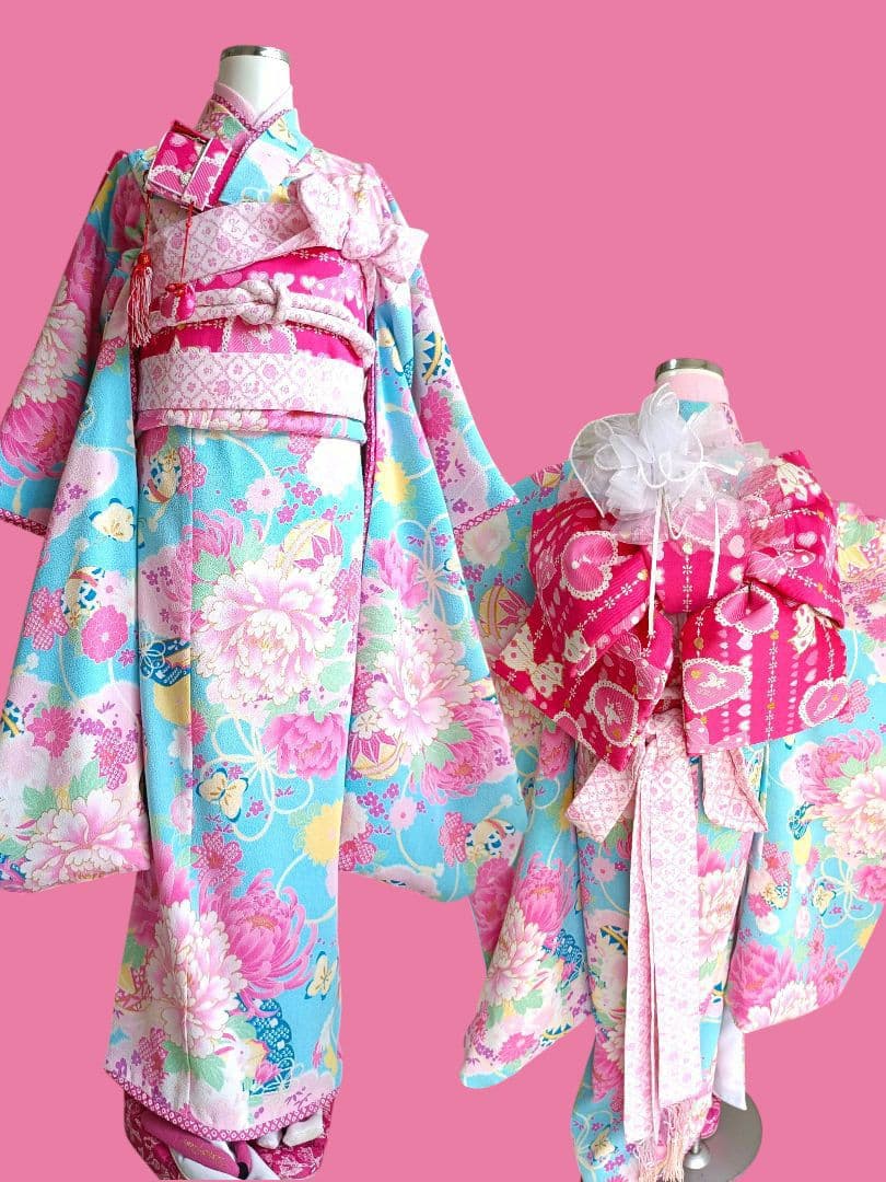 専用です☆JAPANSTYLE着物×セイコマツダ帯☆ブランドMIX☆七五三着物