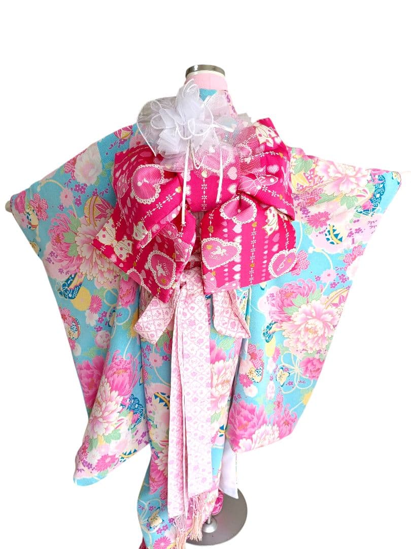 専用です☆JAPANSTYLE着物×セイコマツダ帯☆ブランドMIX☆七五三着物