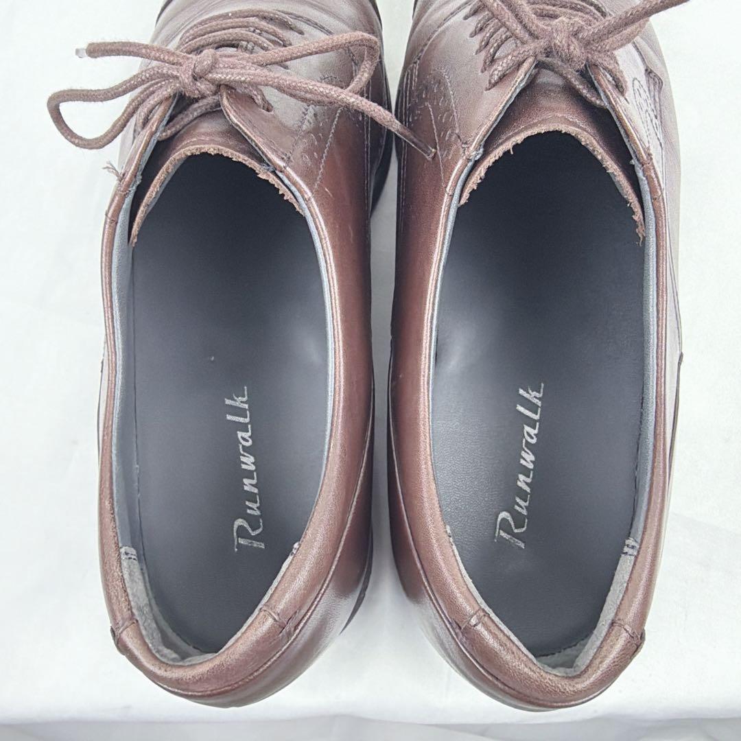 アシックス　ランウォーク 26㎝ レザー ストレートチップ ブラウン WR04