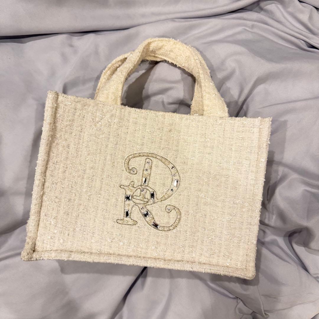 ダーリッチ DRビジューミニトートバッグ WHT