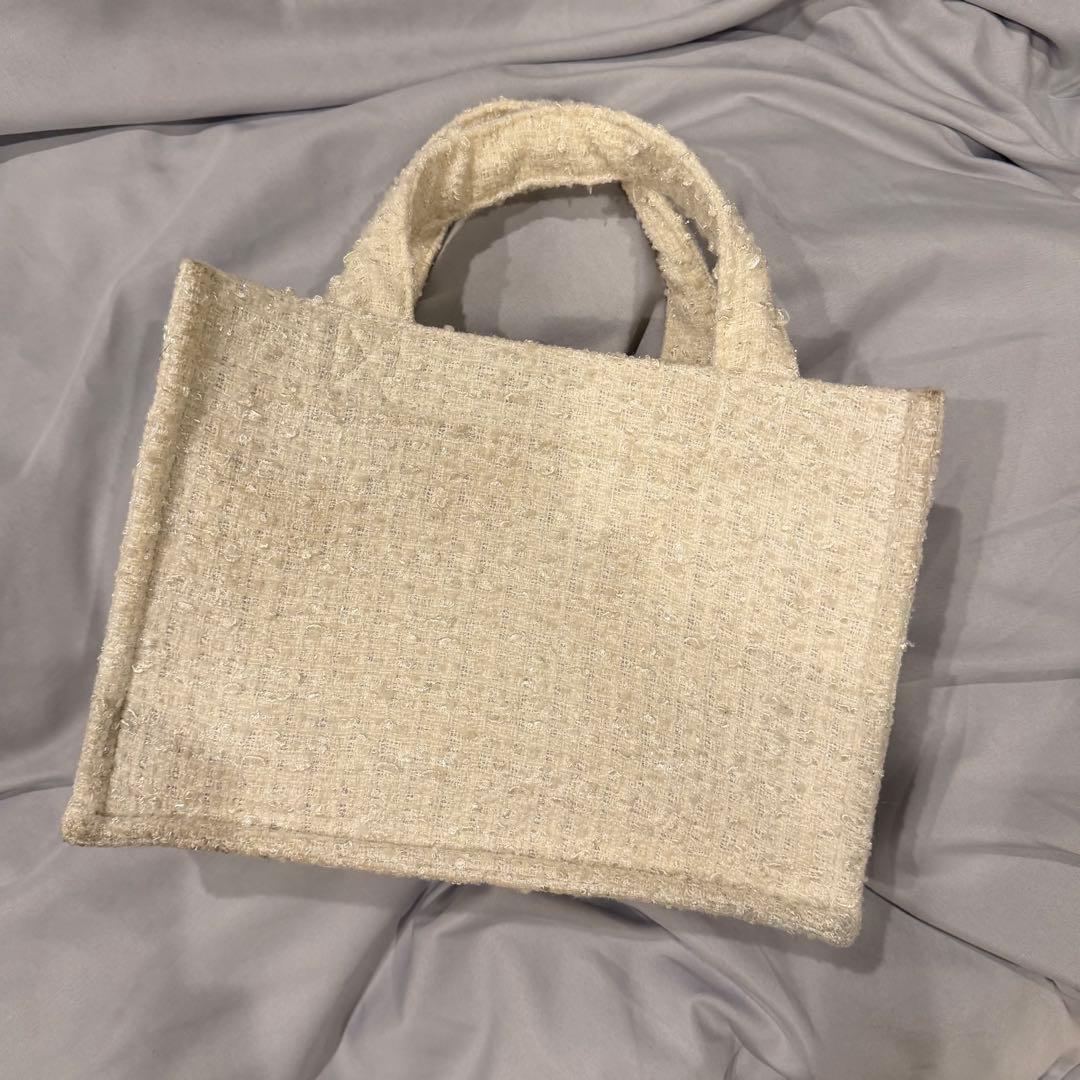 ダーリッチ DRビジューミニトートバッグ WHT