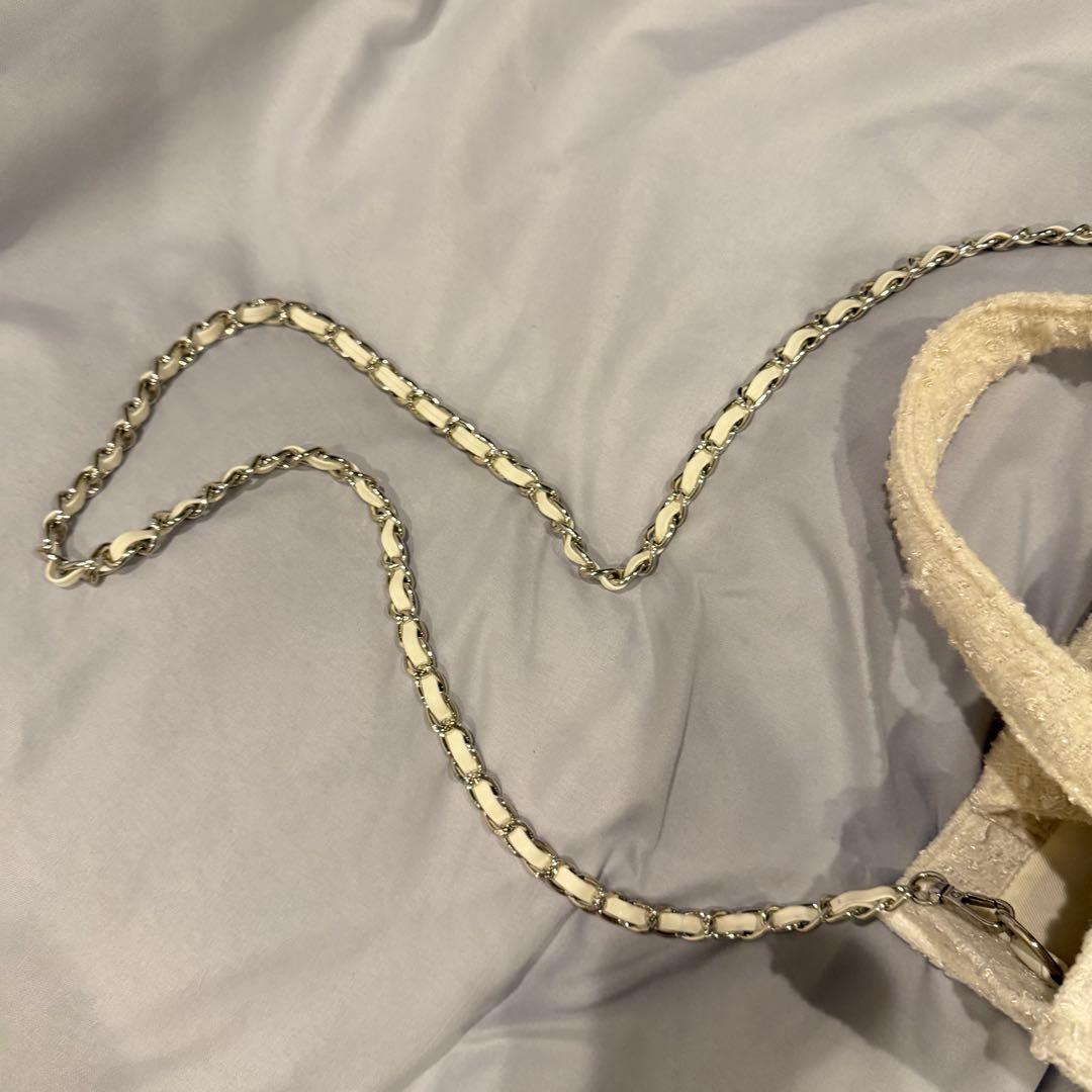 ダーリッチ DRビジューミニトートバッグ WHT