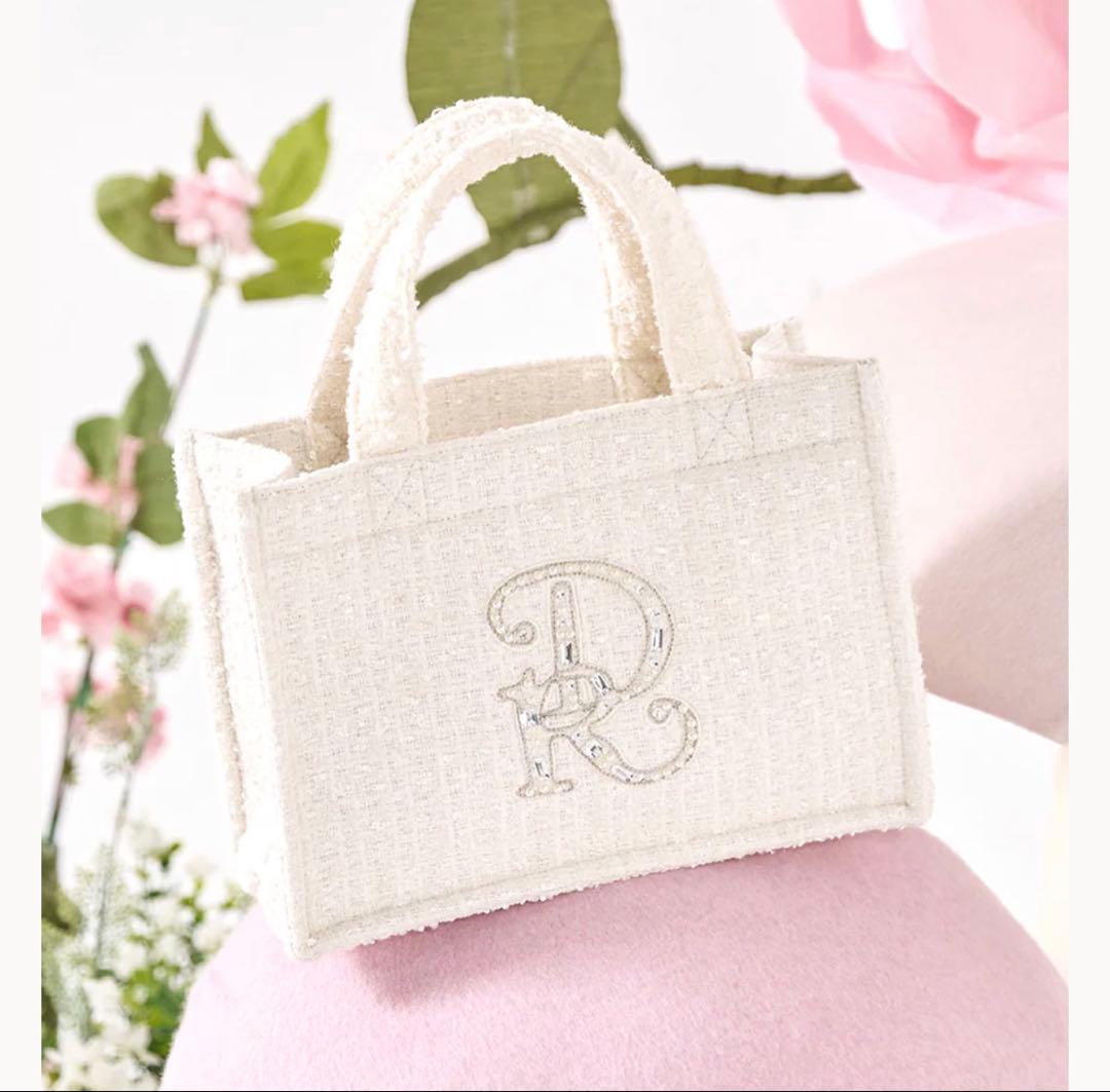 ダーリッチ DRビジューミニトートバッグ WHT