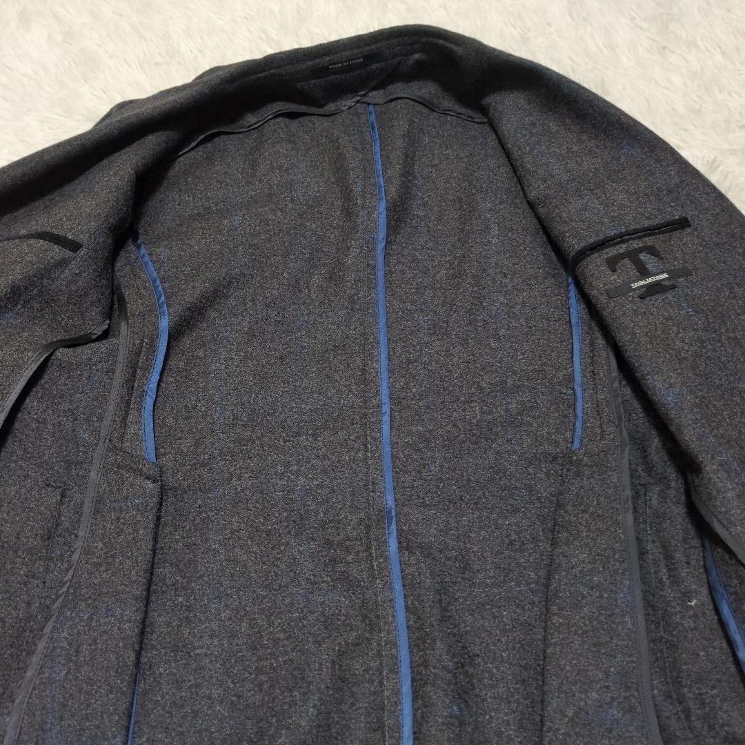 極美品　タリアトーレ　モンテカルロ　フランネル　48 グレー　ネイビー　チェック