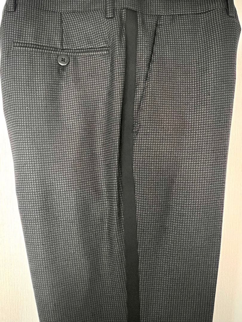 ETRO ダークグレー チェック柄 スラックス