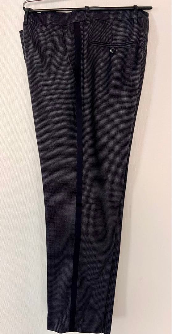 ETRO ダークグレー チェック柄 スラックス