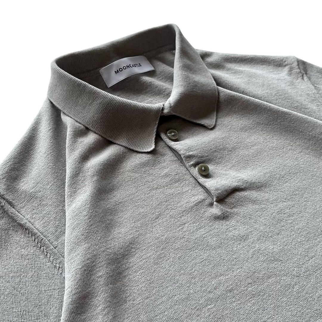 【美品】MOONCASTLE/アイスコットンLSニットポロ/ 2枚セット