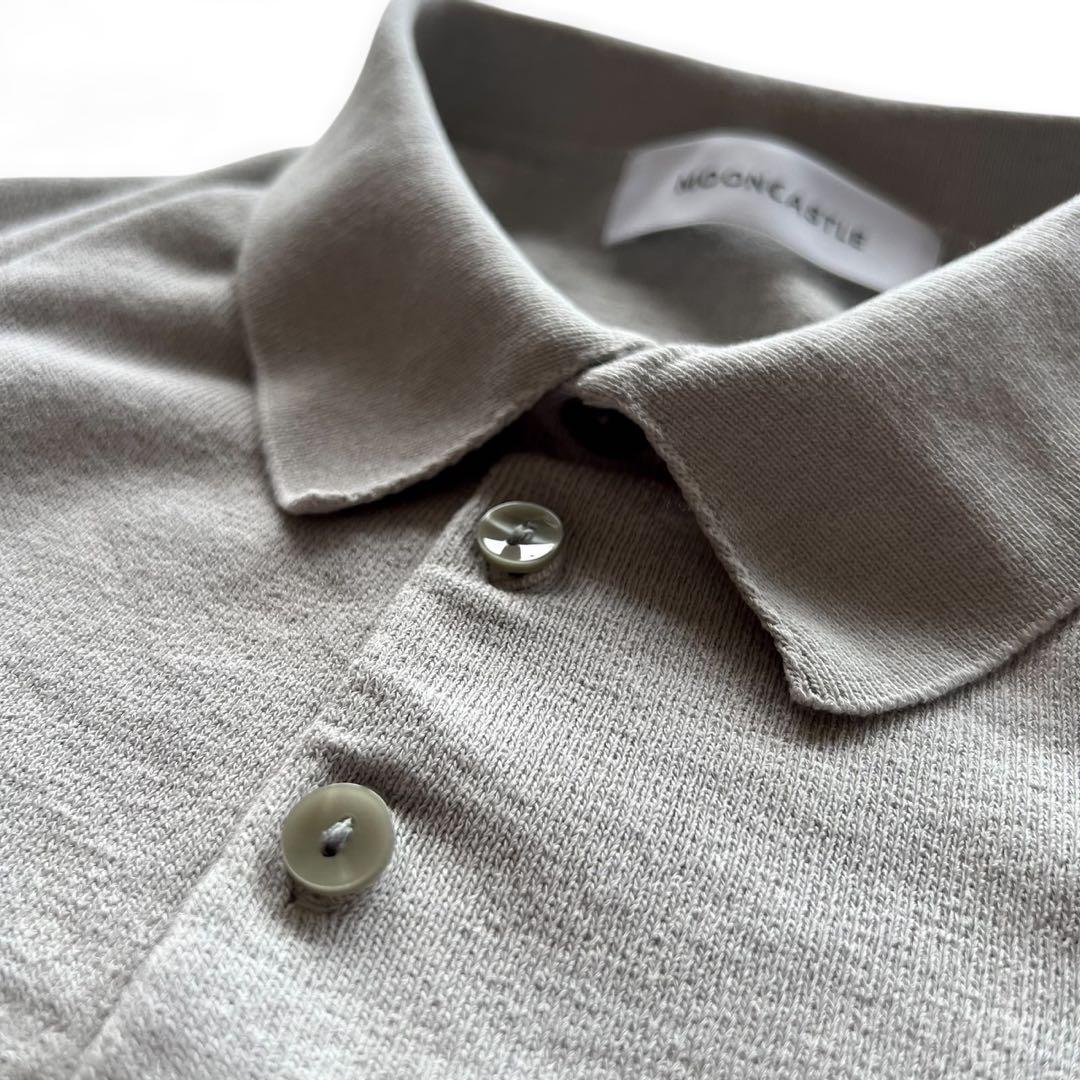 【美品】MOONCASTLE/アイスコットンLSニットポロ/ 2枚セット