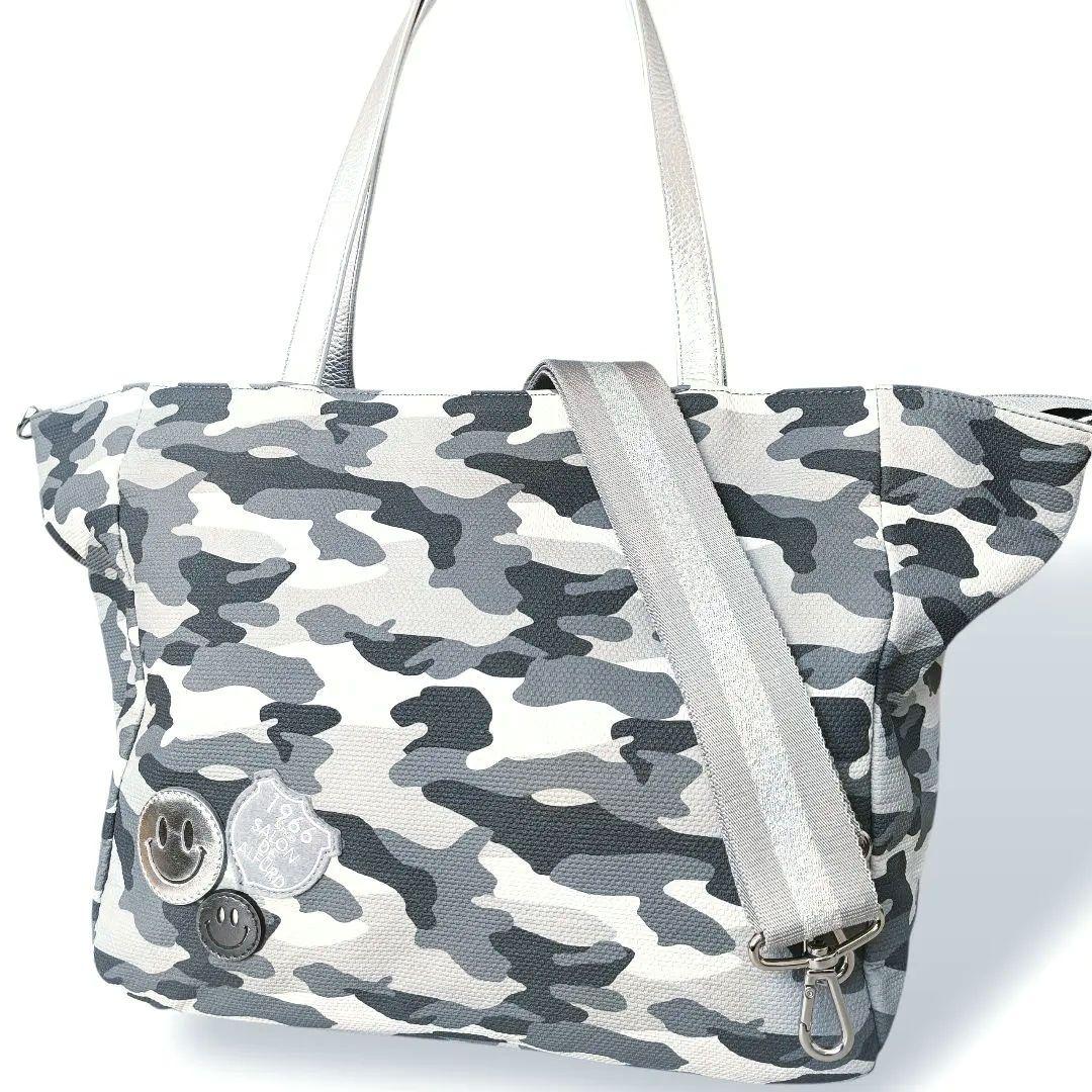 美品✨️サロンドアルファード トートバッグ ショルダー紐 2way グレー A4