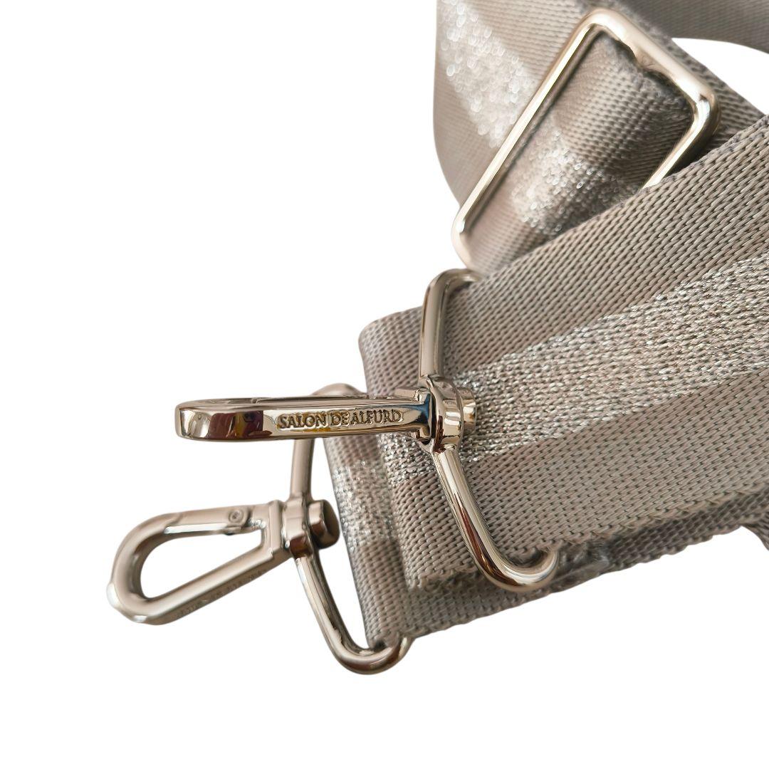 美品✨️サロンドアルファード トートバッグ ショルダー紐 2way グレー A4