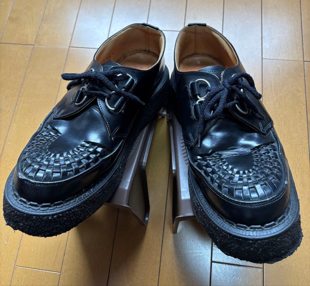 ジョージコックス 黒レザー ラバーソール 28cm UK9
