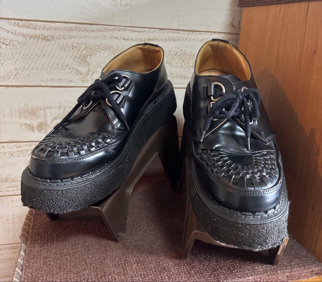 ジョージコックス 黒レザー ラバーソール 28cm UK9