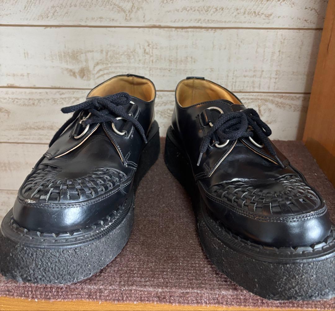 ジョージコックス 黒レザー ラバーソール 28cm UK9