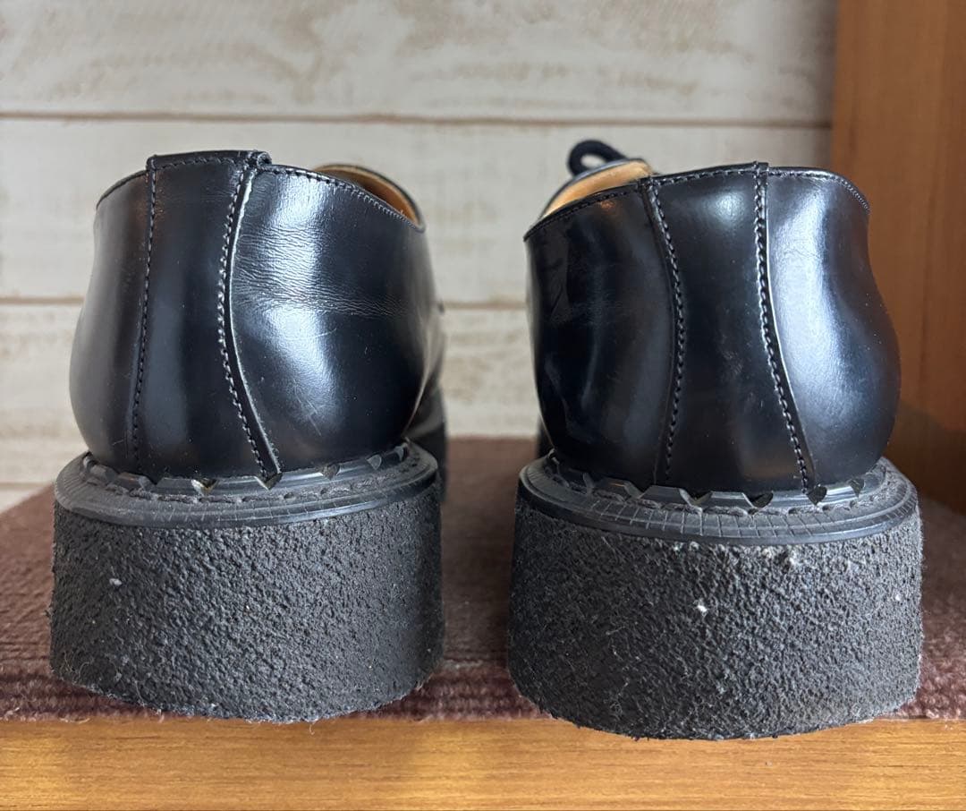 ジョージコックス 黒レザー ラバーソール 28cm UK9