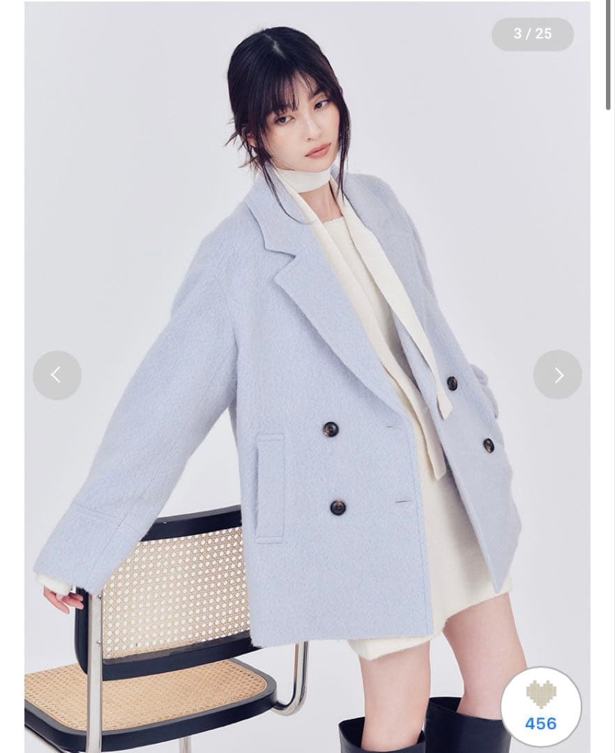 FRAY I.D オーバーサイズウールシャギージャコット