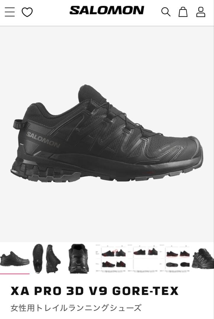 SALOMON XA PRO 3D V9 GORE-TEX ブラック