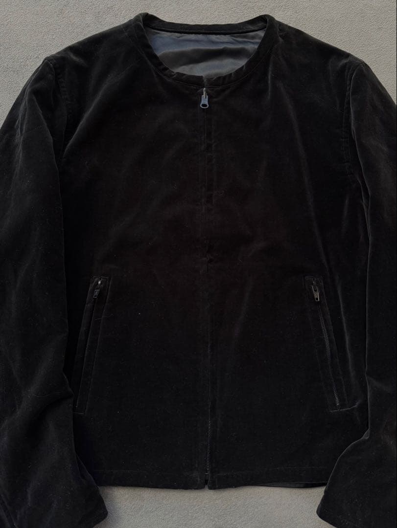 希少Y'sワイズ ヨウジヤマモト 刺繍 ベロア ナイロン リバー ジャケット5