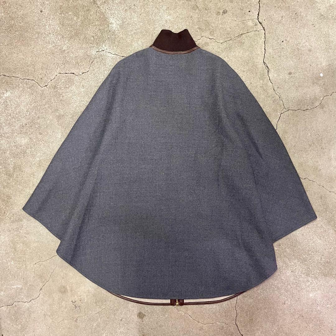 TORY BURCH トリーバーチ ウールポンチョ グレー XS