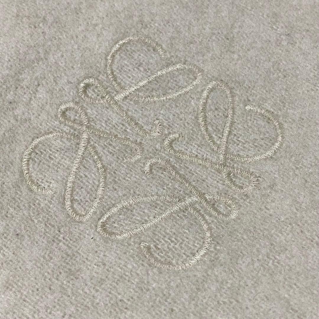 美品【LOEWE】現行モデル カシミヤ&ウール マフラー/アイボリー&ベージュ