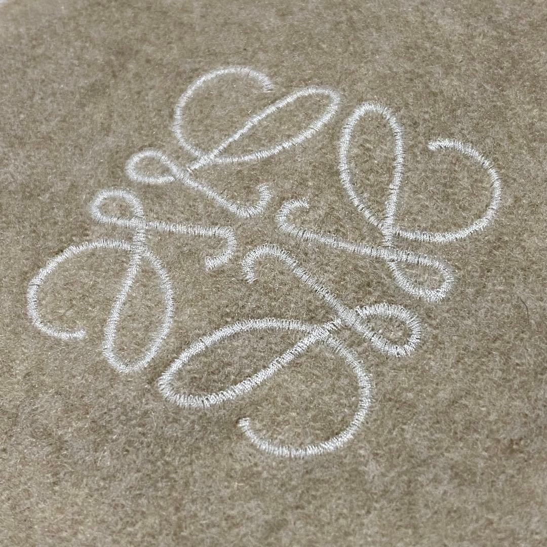 美品【LOEWE】現行モデル カシミヤ&ウール マフラー/アイボリー&ベージュ