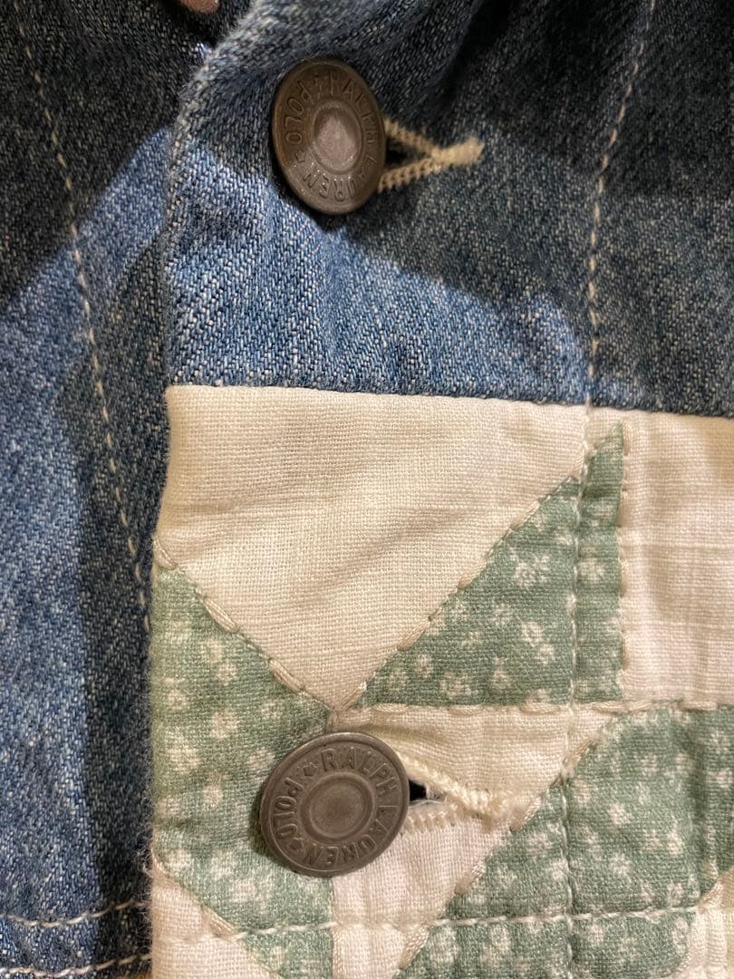 POLO RalphLauren ラルフローレン　パッチワーク　デニム　Gジャン