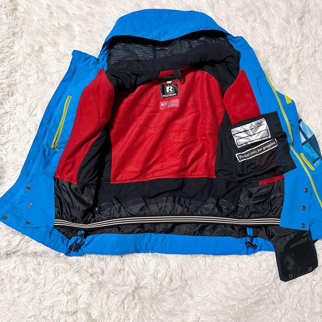 【美品】MIZUNO ミズノCREW 高機能ウェア スキーウェアブルー XS