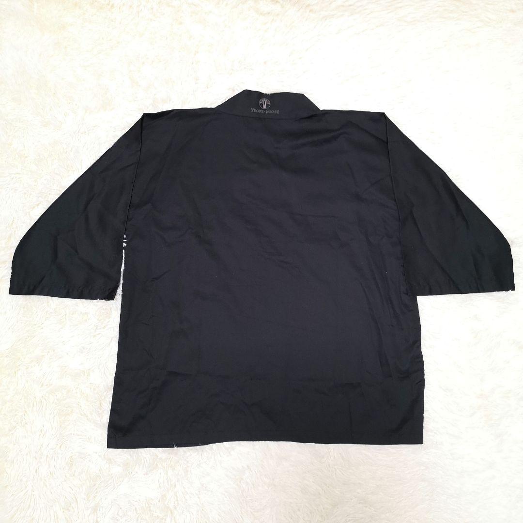 和ROBE Trove 羽織り　ジャケット　ノーカラー　袴　甚平　黒　2