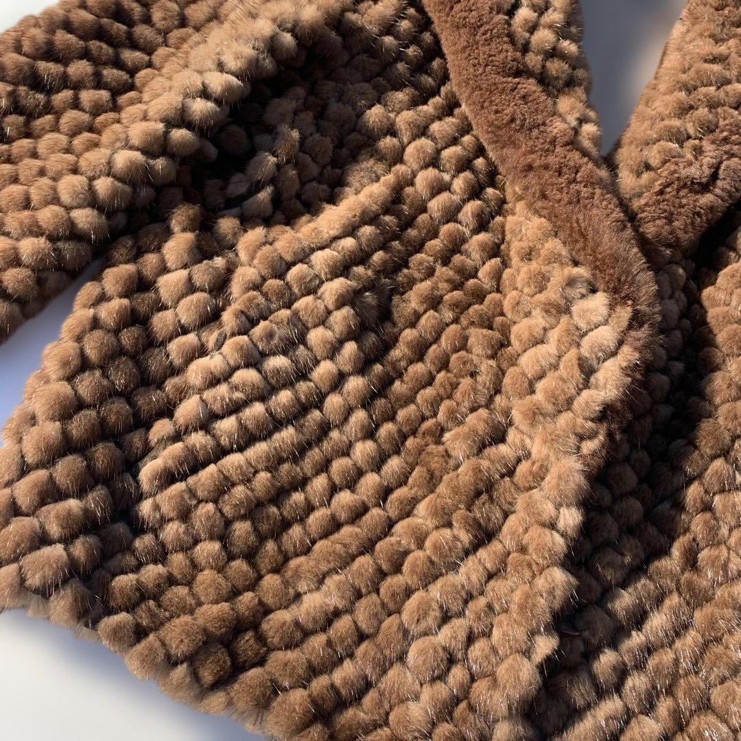 高級　サガミンク　毛皮　ハーフコート　ファー