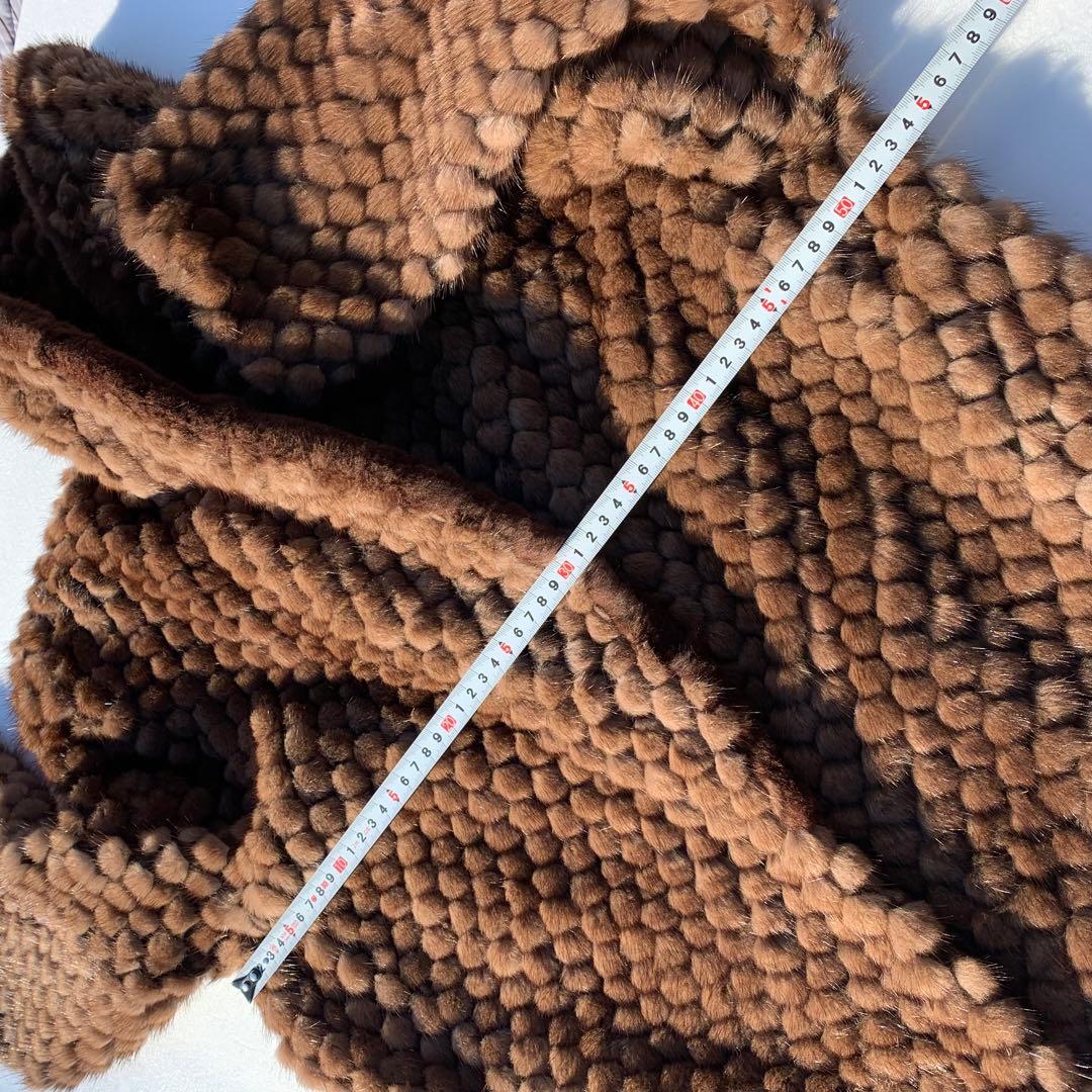 高級　サガミンク　毛皮　ハーフコート　ファー