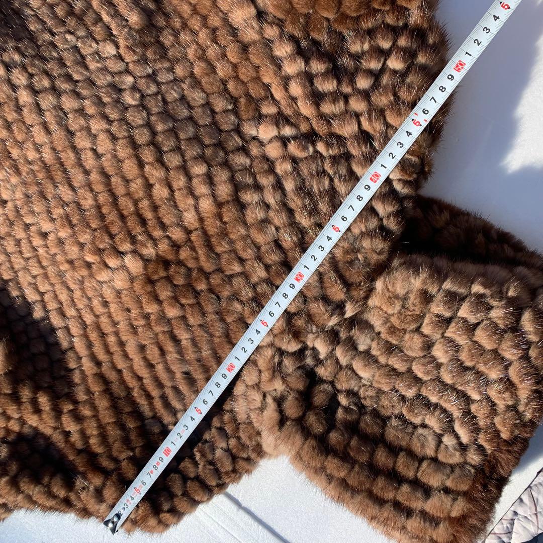 高級　サガミンク　毛皮　ハーフコート　ファー