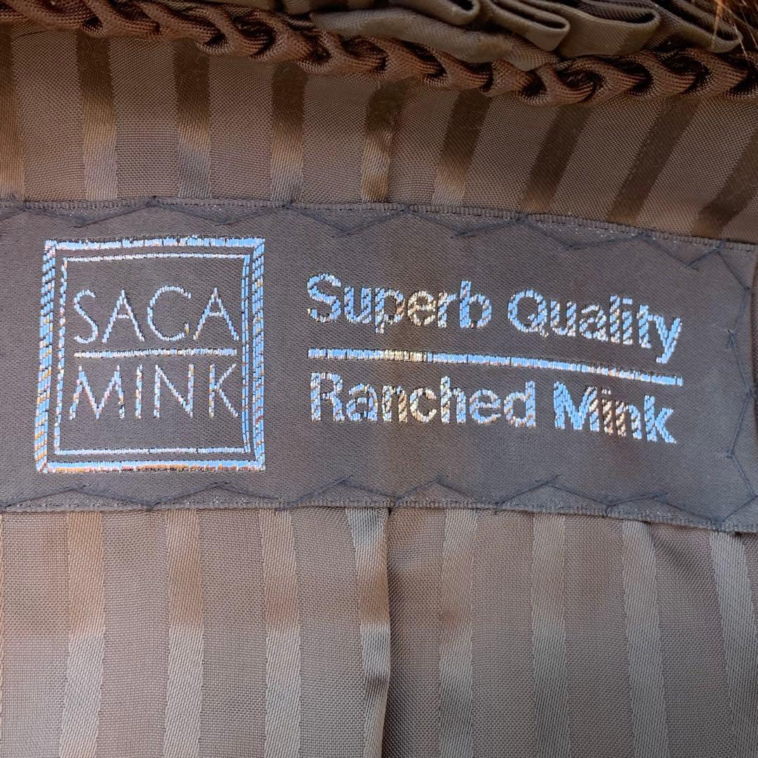 高級　サガミンク　毛皮　ハーフコート　ファー