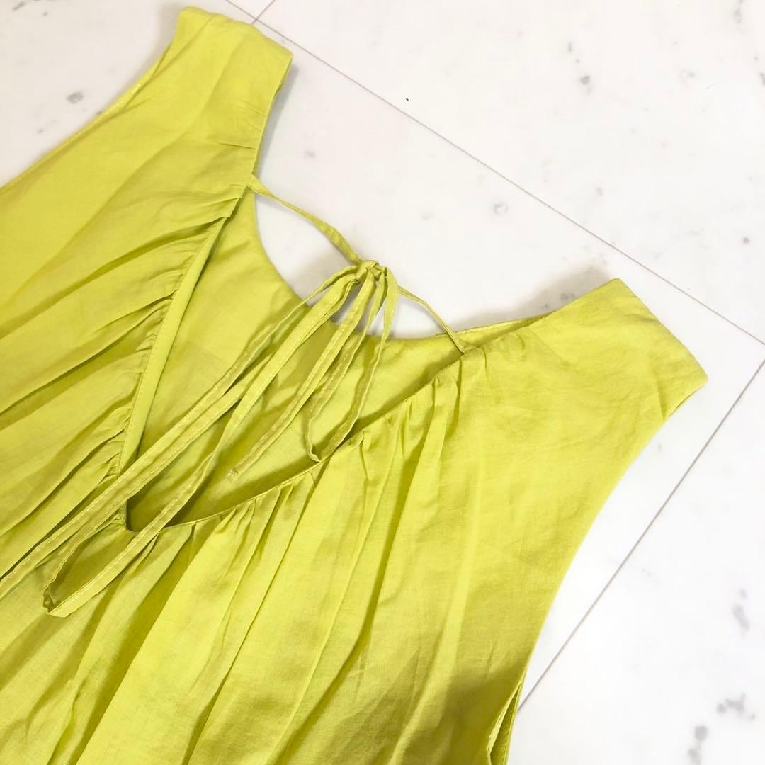 【新品タグ付】 three dots コットン100% ワンピース S